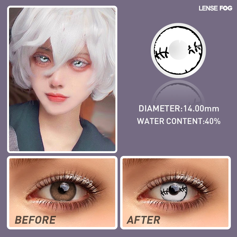 SPIRAL BLACK & WHITE Cosplay Contacts