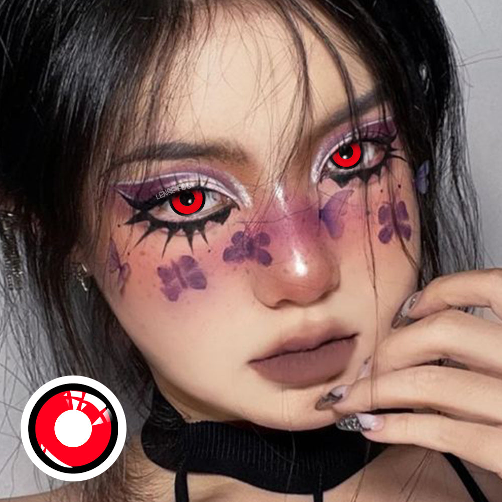 Blcok Red & Black Cosplay Contacts