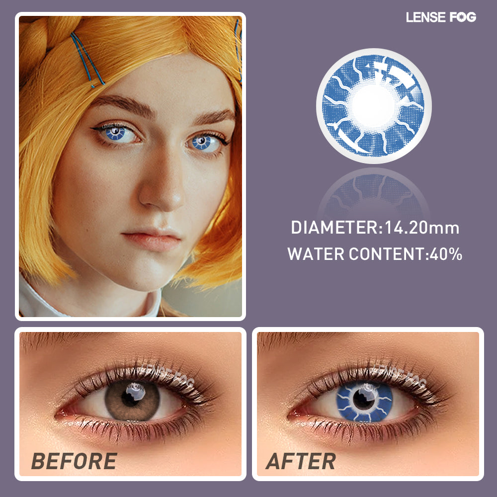 Party & Dating Collection Flash Blue Cosplay Contacts