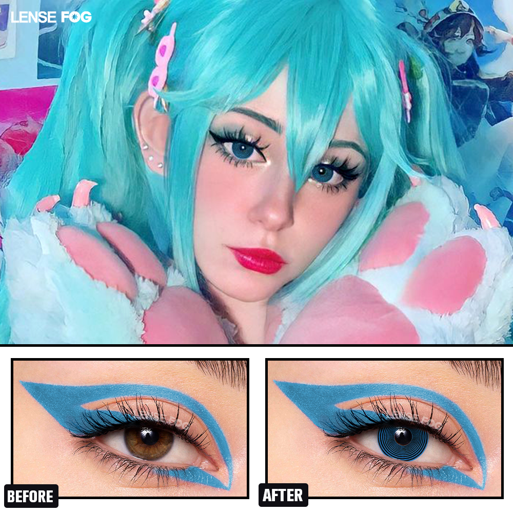 Swirl Blue Cosplay Contacts