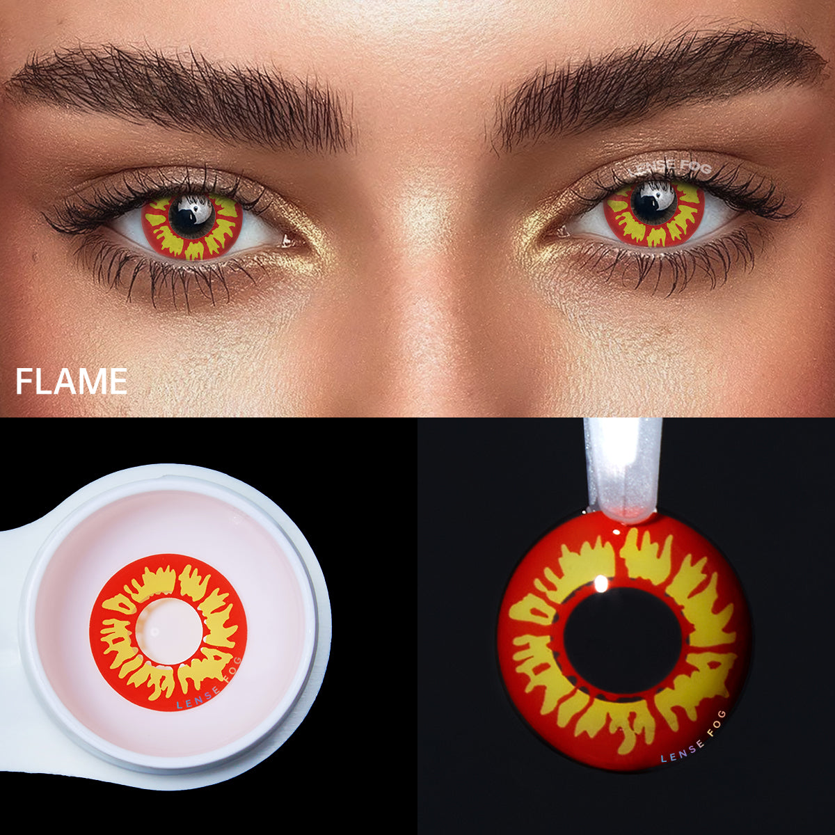 Suke Ruler Flaming Red Cosplay Contacts