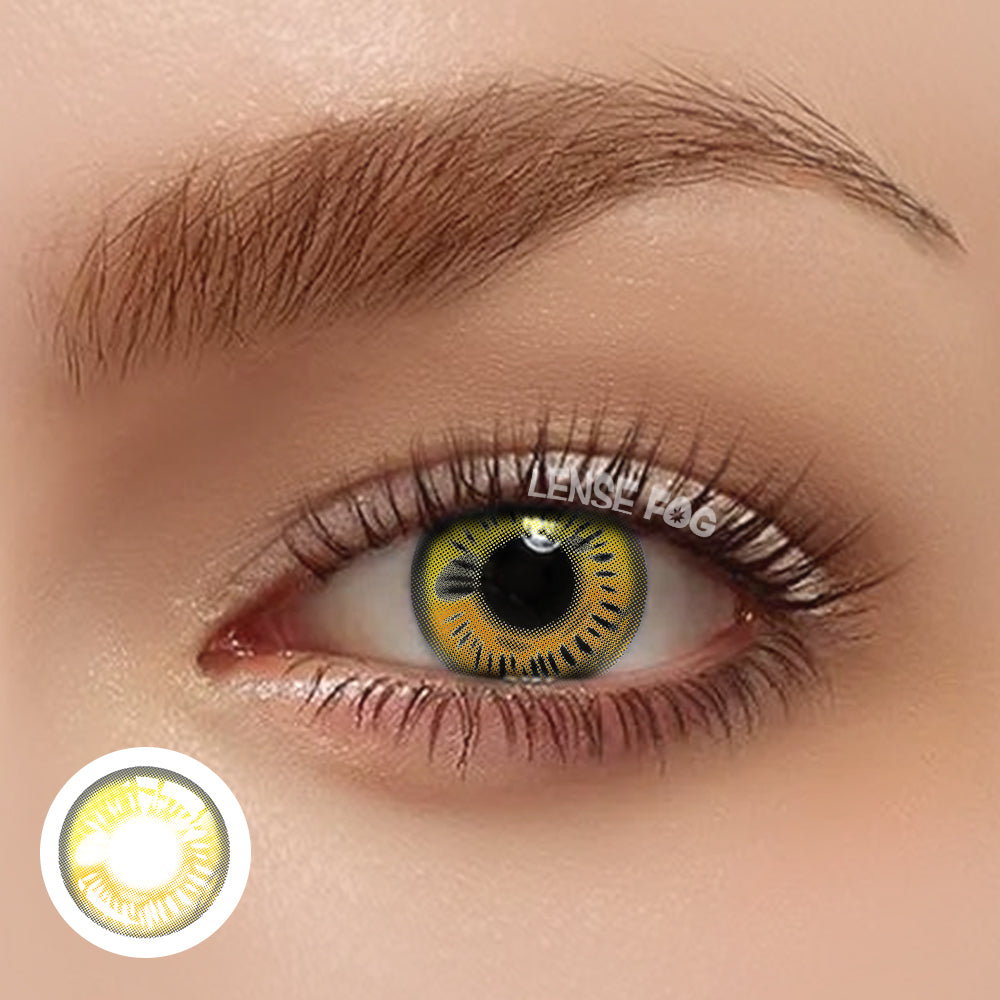 Anime Yellow Brown Cosplay Contacts