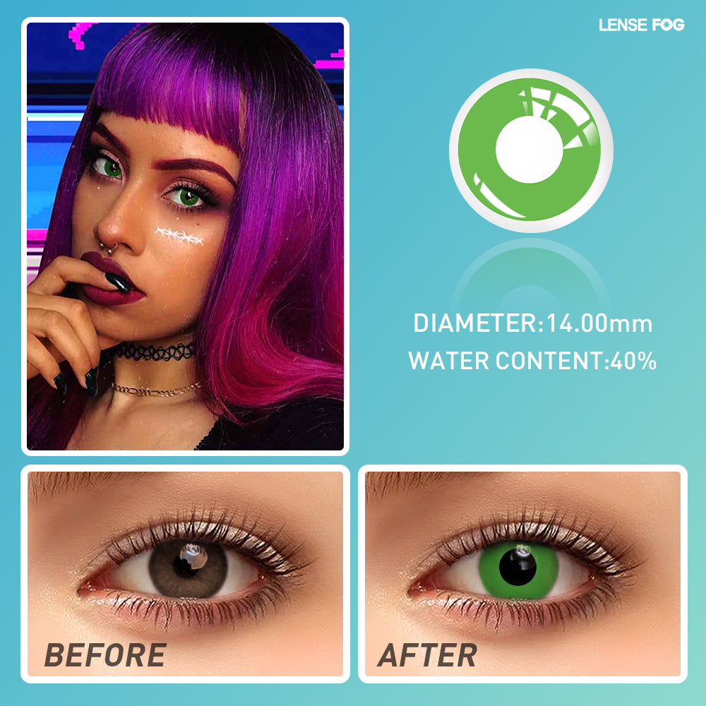 Block Green Cosplay Contacts