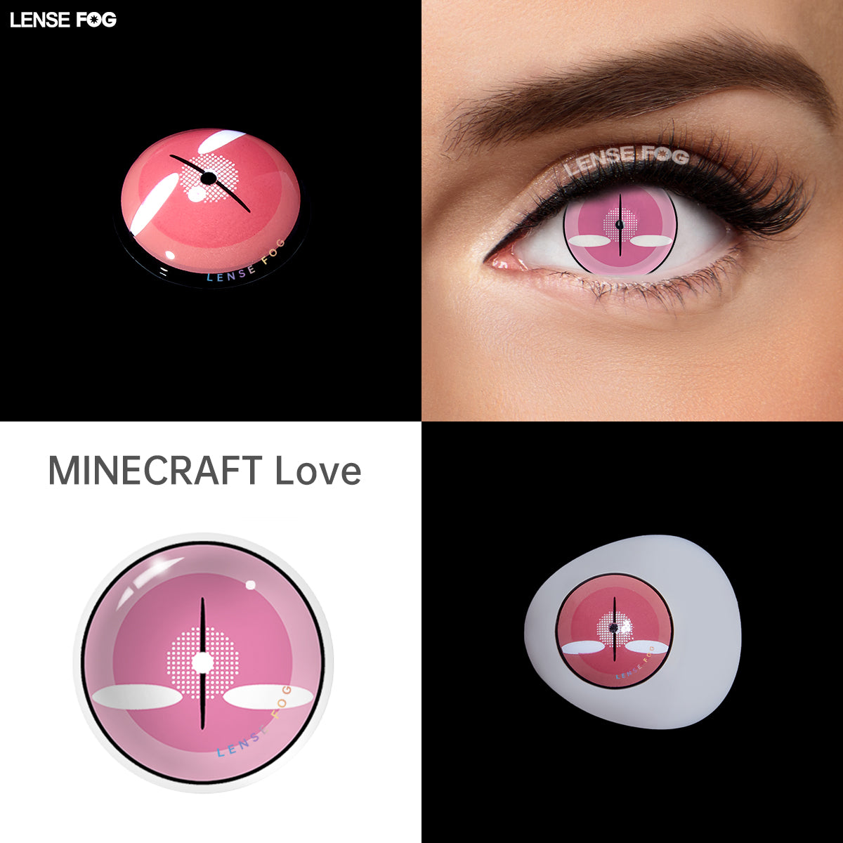MINECRAFT Anime Pink Cosplay Contacts