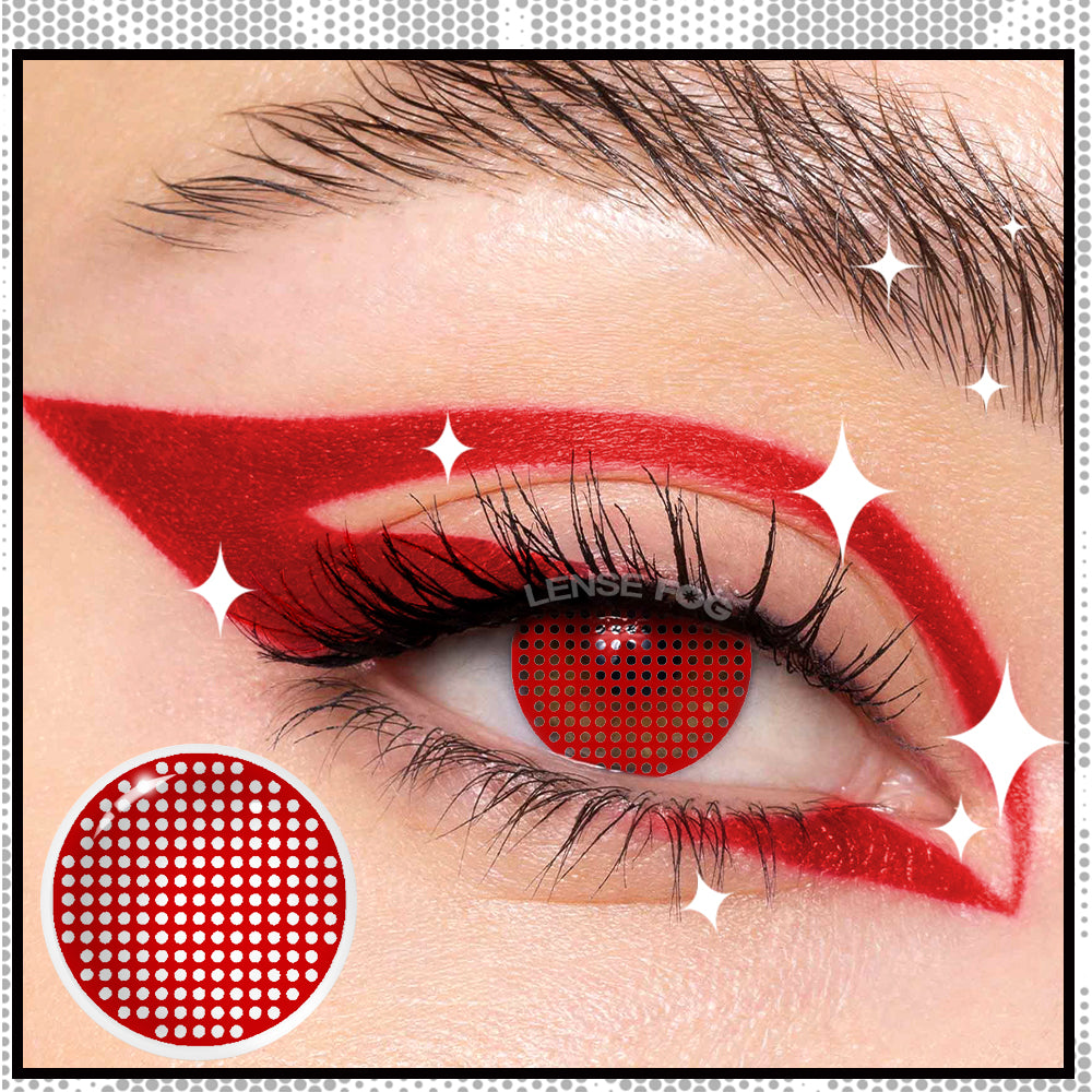 Mesh Red Cosplay Contacts